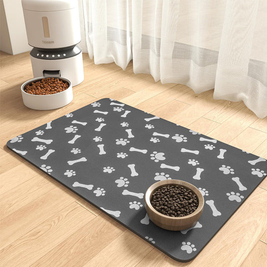 Quick Dry Absorbent Pet Feeding Dog Mat - Tail Waggers