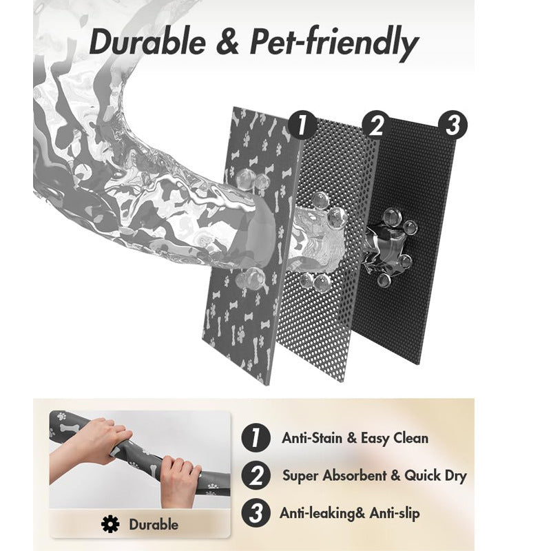 Quick Dry Absorbent Pet Feeding Dog Mat - Tail Waggers