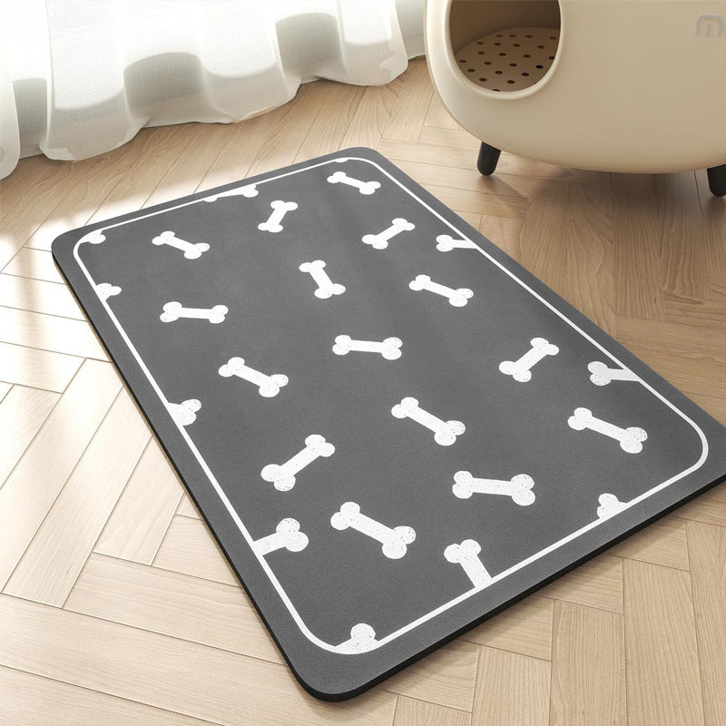 Quick Dry Absorbent Pet Feeding Dog Mat - Tail Waggers